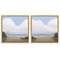 Stupell Industries Abstract Secluded Beach Alcove 2 pc Framed Floater Canvas Wall Art Set Design by Melissa Wang